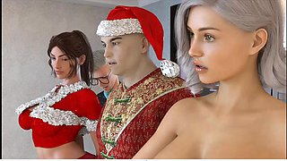 Laura Lewd Secret christmas 2023 Mrs Santa fuck-a-thon with elder stud during roleplay as his wifey