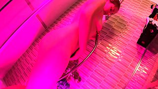 Mira's Erotic Pink Shower Masturbation Session