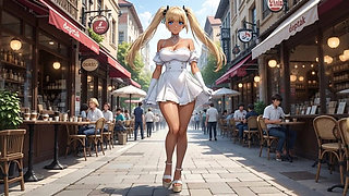 A walk with Rumi. She plays with her pussy