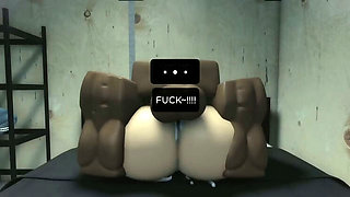 Roblox Girl Gets BLACKED Creampie - Big Dick BBC Fucks Her Tight Game Pussy