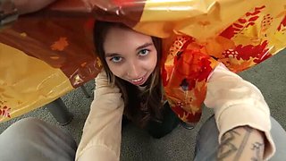 Step Sister Breezy Bri Fucks Step Brother For Christmas - Blonde Teen Doggystyle & Blowjob