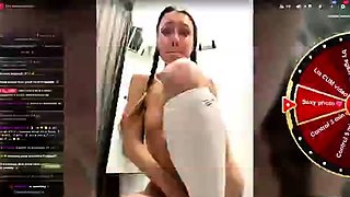 Pink pussy busty babe solo toy vibration during masturbation