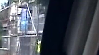 Horny Brunette MILF Fingers Dripping Pussy in Backseat Adventure