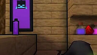 Minecraft Hentai Horny Craft - Part 21 - Witch Blowjob Under Table by Loveskysan69