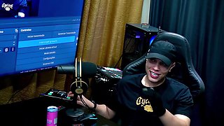 Renatinha Mello leaves Ruan's penis hard as a rock with just one kiss, she gave his cock a nice touch - Podcast Pápum no Barraco!