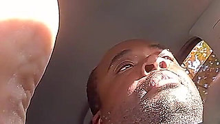Backseat Driver Gets Her Toes N Soles Sucked on with Giving the Driver a Long Toejob