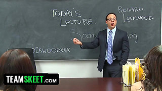 Teacher obsessed with one of his virgin students