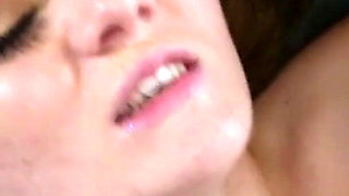 Hot ginger stepsis massages her stepbrother's dick
