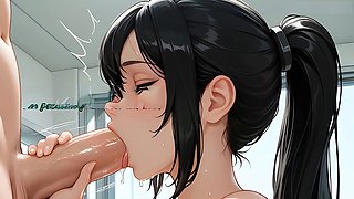 Android 18, deep throat, missionary