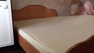 MILF with Big Tits and White Panties Shows Her PAWG Ass on Home Camera