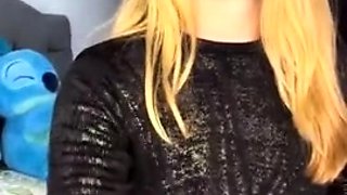 Lovely Blonde With Tight Pussy Masturbate Solo