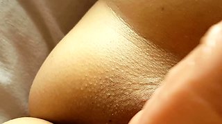 Close up solo beauty toying ass