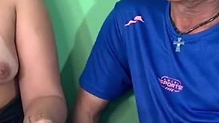 The Old Man Went Crazy in Bed with the Brunette with the Huge Ass Only in Panties