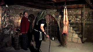 Rebecca - Hung Upside Down with Weights to Be Whipped