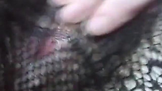 Handjob Hairy Pussy in Fishnet Stockings - Ginnagg