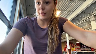 Nadia Foxx Orgasms Wildly on Gym Stairmaster After Drive-Thru