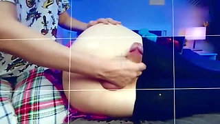 Sensual Self Fisting Orgasm with Her Slave with Amazing Scene!