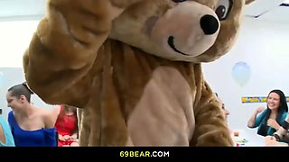 Horny sluts can't wait to suck dancers' dicks