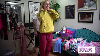 BTS - Chloe Cherry Shows Off Her Pussy And Perky Tits Backstage!
