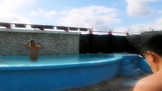 Blonde hottie with big boobs and