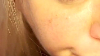 Big Titty Blonde Sucks a Stranger