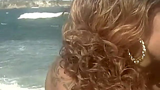 Hot ebony girls fucks on beach