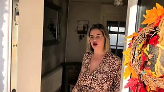 Big Boobed Blonde Masturbates With A Dildo In The Bathroom