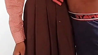 The Cute Sexy School Girl Blowjob and Hardcore Doggy Style Sex with Big Cock