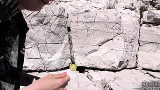 Public Beach Lesbian Oral Sex with Tattooed Babes