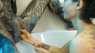 Insane fisting sesh in tub - prolapse, intense squirt & ass-to-mouth
