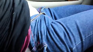 Car Fun in Sexy Lingerie
