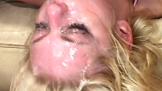 French Blonde Slut Face Fucked in Hardhore Session