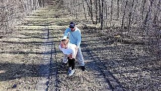 Mya Lane Outdoor Hardcore Fuck Drone Follows MILF Public Sex