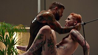 Silvia Ruby Rides Juan in Latex