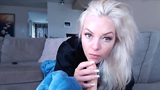 Step Mom Miss Behavin Fucks Dildo and Cums Hard - Full Scenes Blonde MILF POV