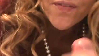 MILF Janet Mason Pussy Pounded and Face Dripping with Cum