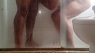 Fucking a MILF Stepmother in the Hotel Bathroom