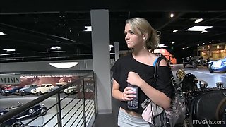 Jessica's Exotic Car Ride with Big Tits