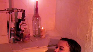 SMALL TIT BRUNETTE TATTOOED TEEN GIRLFRIEND CAUGHT IN SHOWER