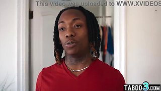 Ebony lesbians Ameena Green and Destiny Mira share a big black cock with their BBC friend