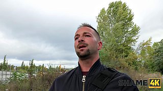 Blonde Mackenzie Page Sucks Big Cock in Car