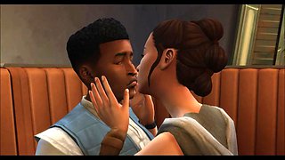 Sims 4 Rey and Finn from Star wars fuck