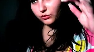 Big-Titted Brunette Doughnut on Webcam