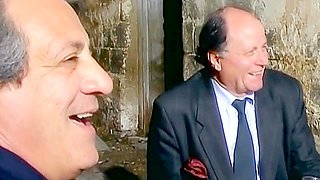 Vintage Threesome Featuring Double Blowjob And Rimjob