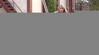 Young blonde teen Kelly Pix gets anal creampie by taxi driver in car doggy style