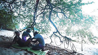 Plastic mantrap's threesome sex