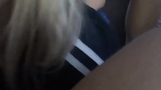 Quick car fuck in parking lot