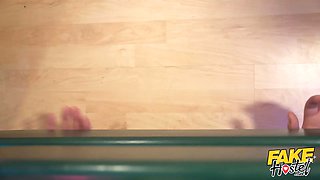 Faux hostel - super adorable teen girlfriend with envious bf who suspects her to be cheating