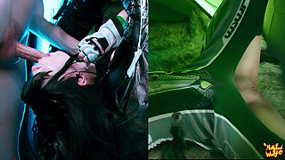 Stellar Blade. Glory Hole From Eve. Deepthroat and Facial - Moliyredwolf