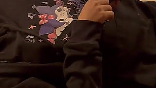 Her Stepbrother Catches Her Masturbating, so She Gets Down on Her Knees to Suck His Thick Cock so He Won't Tell Anyone.